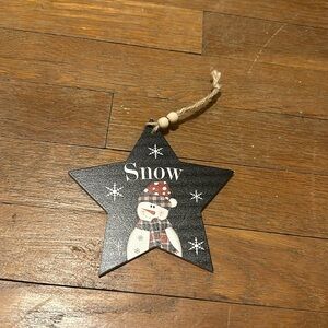 Snow Ornament - Wood